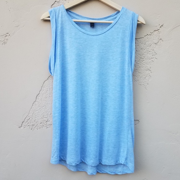 J. Crew Tops - J Crew Blue Prima Jersey Tank Tee Top Size Small